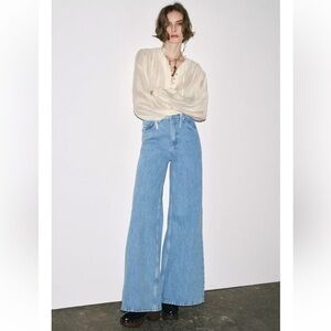 Zara Light Blue Flare Jeans